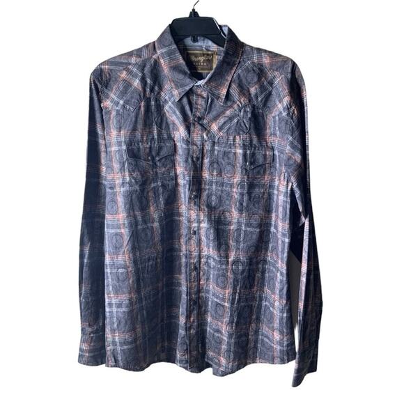 Wrangler Retro Western Shirts Cowboy Mens XL Long Sleeve Button Tartan Plaid NWT - Picture 1 of 8